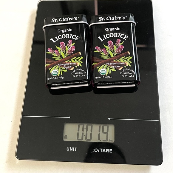 2 Empty St. Claire's Tins: Organic Licorice Pastilles - Picture 5 of 5